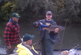 Rob and Ernie with a nice Coho