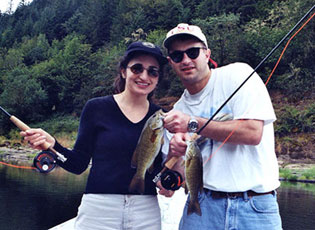 Husband and Wife Bass Fishing